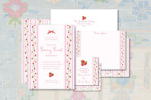 Load image into Gallery viewer, Berry First Birthday Invitation | Strawberry Invite Digital Download | Pink Gingham