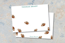 Load image into Gallery viewer, Football Stationery | Personalized Football Notecards | Camp Stationery for Boys