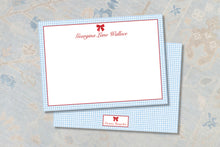 Load image into Gallery viewer, a blue and white checkered card with a blank space for writing.