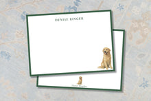 Load image into Gallery viewer, Personalized Golden Retriever Stationery | Classic Men's Notecards