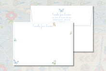 Load image into Gallery viewer, Watercolor Butterfly Stationery | Personalized Thank You Notes | Grandmillennial Gift