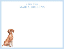 Load image into Gallery viewer, Personalized Vizsla Stationery | Vizsla Notecards | Dog Thank You Cards