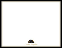 Load image into Gallery viewer, Vanderbilt Stationery | Personalized Note Cards in Black and Gold