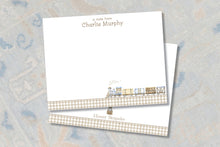 Load image into Gallery viewer, Personalized Train Stationery Set Watercolor | Boy Thank You Notes