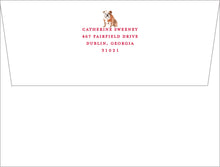 Load image into Gallery viewer, The image is a white envelope with a red address label that reads "CATHERINE SWENEY 467 FAIRFIELD DRIVE DULIN, GEORGIA 31121".