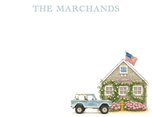 Load image into Gallery viewer, Nantucket Hydrangea Stationery | Personalized Coastal Notecards