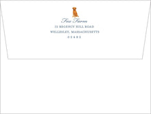 Load image into Gallery viewer, Personalized Red Fox Lab Stationery | Watercolor Labrador Notecards