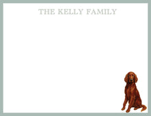 Load image into Gallery viewer, Personalized Irish Setter Stationery | Dog Thank You Notes