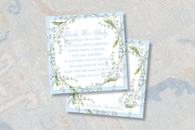 Load image into Gallery viewer, Books for Baby Insert | Boy Baby Shower Enclosure Card | Blue Floral