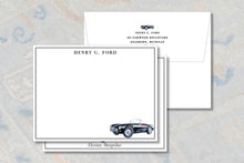 Load image into Gallery viewer, Personalized Classic Cobra Car Notecards | Vintage Car Stationery | Custom Name