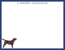 Load image into Gallery viewer, Personalized Chocolate Lab Stationery | Labrador Notecards | Gift for Dog Lovers