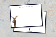 Load image into Gallery viewer, Personalized Hunting Stationery | Deer Stag Notecards | Hunter Gift