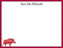 Load image into Gallery viewer, Personalized University of Arkansas Inspired Stationery