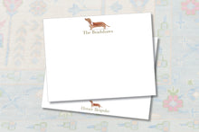 Load image into Gallery viewer, Personalized Dachshund Stationery | Custom Wiener Dog Note Cards | Pink Dachshund Gift