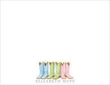 Load image into Gallery viewer, Cowgirl Boot Stationery | Texas Personalized Notecards