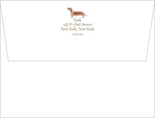 Load image into Gallery viewer, Personalized Dachshund Stationery | Wiener Dog Notecards | Custom Name