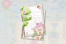 Load image into Gallery viewer, Fairy First Birthday Invitation | Enchanted Garden Party Invite | Fairies and Gnomes