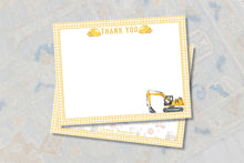 Load image into Gallery viewer, Construction Thank You Cards | Bulldozer Stationery | Front Loader Notecards