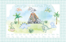 Load image into Gallery viewer, Personalized Dinosaur Placemat | Dino Theme Party