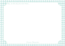 Load image into Gallery viewer, Mint Green Gingham Birth Announcement