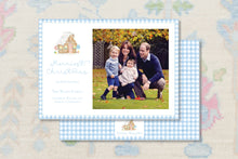 Load image into Gallery viewer, Gingerbread House Christmas Card Blue