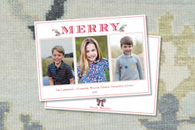 Load image into Gallery viewer, Simple Letterpress Look Christmas Card