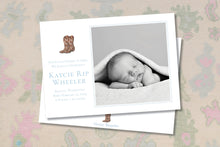 Load image into Gallery viewer, Watercolor Cowboy Boots Birth Announcement