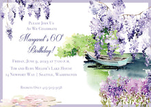 Load image into Gallery viewer, Elegant Purple Floral Party Invitation