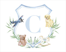 Load image into Gallery viewer, Watercolor Crest Boy Things Art Prints