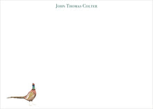Load image into Gallery viewer, Watercolor Personalized Pheasant Stationery
