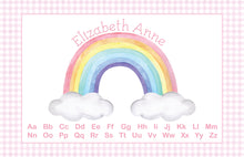 Load image into Gallery viewer, Personalized Laminated Rainbow Placemat