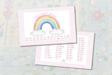 Load image into Gallery viewer, Personalized Laminated Rainbow Placemat