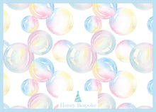 Load image into Gallery viewer, Blue Bubble Party Birthday Invitation