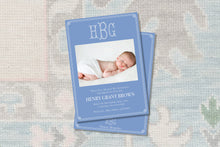 Load image into Gallery viewer, Wedgwood Inspired Birth Announcement