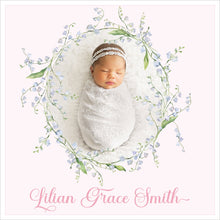 Load image into Gallery viewer, Lily Wreath Birth Announcement