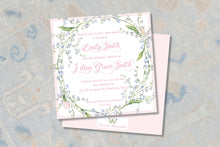 Load image into Gallery viewer, Lily Wreath Baby Shower Invitation