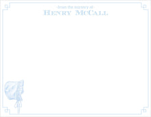 Load image into Gallery viewer, Blue Bonnet Baby Stationery