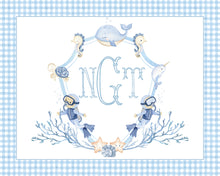 Load image into Gallery viewer, Watercolor Crest Ocean Theme Nursery Art Prints