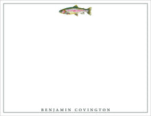 Load image into Gallery viewer, Personalized Watercolor Rainbow Trout Stationery