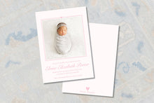 Load image into Gallery viewer, Simple Heart Birth Announcement