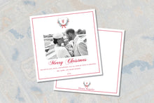 Load image into Gallery viewer, Classic Watercolor Crest Southern Christmas Card