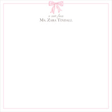 Load image into Gallery viewer, Personalized Watercolor Bow Notepad