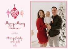 Load image into Gallery viewer, Watercolor Red Colored Ornament Christmas Card