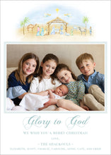 Load image into Gallery viewer, Watercolor Nativity Scene Christmas Card