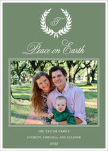 Load image into Gallery viewer, Green Elegant Christmas Card