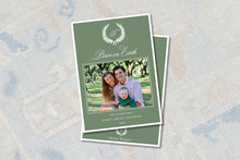 Load image into Gallery viewer, Green Elegant Christmas Card