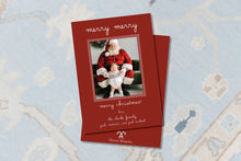 Load image into Gallery viewer, Red Elegant Christmas Card