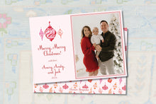 Load image into Gallery viewer, Watercolor Red Colored Ornament Christmas Card