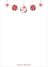 Load image into Gallery viewer, Red Watercolor Christmas Ornament Photo Card