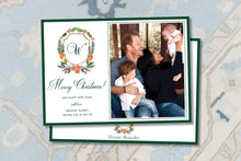 Load image into Gallery viewer, Watercolor Crest Christmas Card